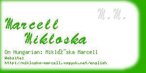 marcell mikloska business card